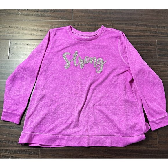 Lane Bryant Tops - Lane Bryant Sweatshirt Plus Size 22 24 STRONG Sparkling Lightweight Purple